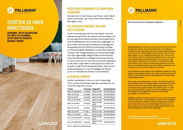  PDF Pflegeanweisung für geölte Holzfußböden