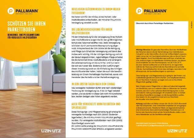 PDF Pflegeanweisung für versiegelte Holzfußböden